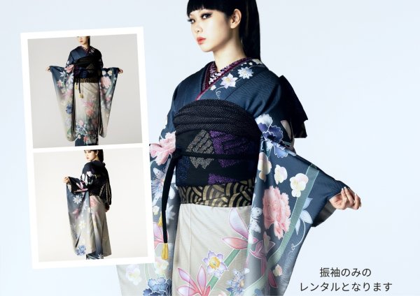 画像1: レンタル振袖：花車　振袖のみ (1)